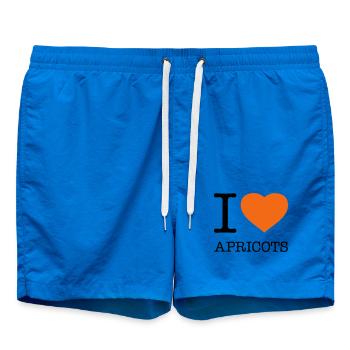 I LOVE APRICOTS Aprikose - Badeshorts - Cobalt blue - Vorne - AI Model Male 185 light (185cm)