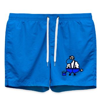 Craftsman's sheep, hero of labor - Swim Trunks - cobalt blue - Front