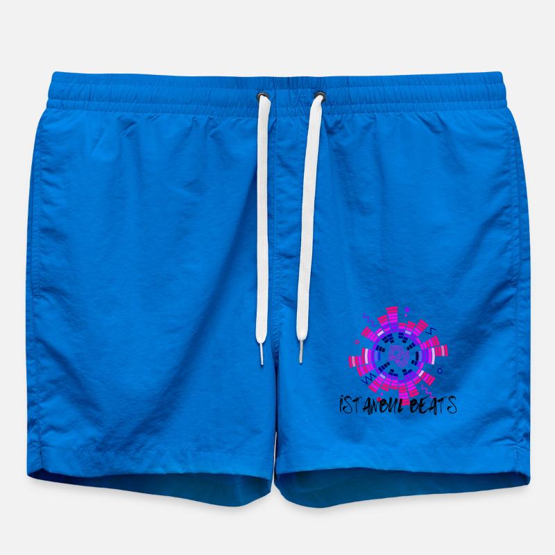 Disco Neon DJ Circle Design - Swim Trunks - cobalt blue