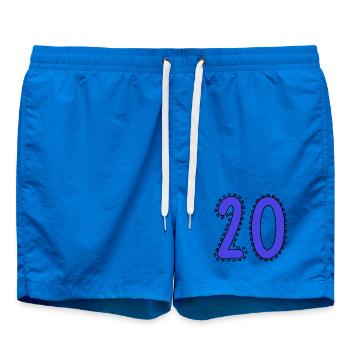 20. 20 ANS. 20e ANNIVERSAIRE. ANNIVERSAIRE 20 ANS. - Short de bain - cobalt blue - Devant