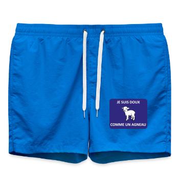 Doux comme un agneau - Short de bain - cobalt blue - Devant - AI Model Male 185 light (185cm)