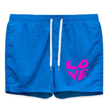 Pink Graffiti Love Heart Art - Badeshorts - Cobalt blue - Vorne