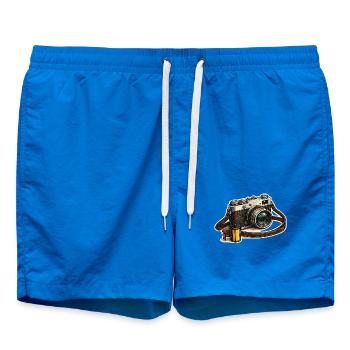 Vintage Kamera mit Filmrolle - Badeshorts - Cobalt blue - Vorne