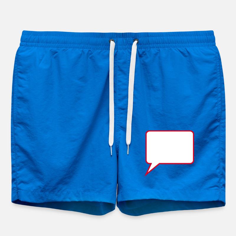Personalize your own speech bubble comic - Swim Trunks - cobalt blue