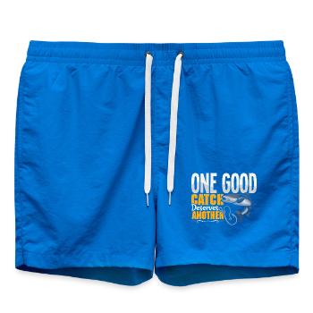 Pêcheur, pêcheur, dits, Petri Heil - Short de bain - cobalt blue - Devant - AI Model Male 185 light (185cm)