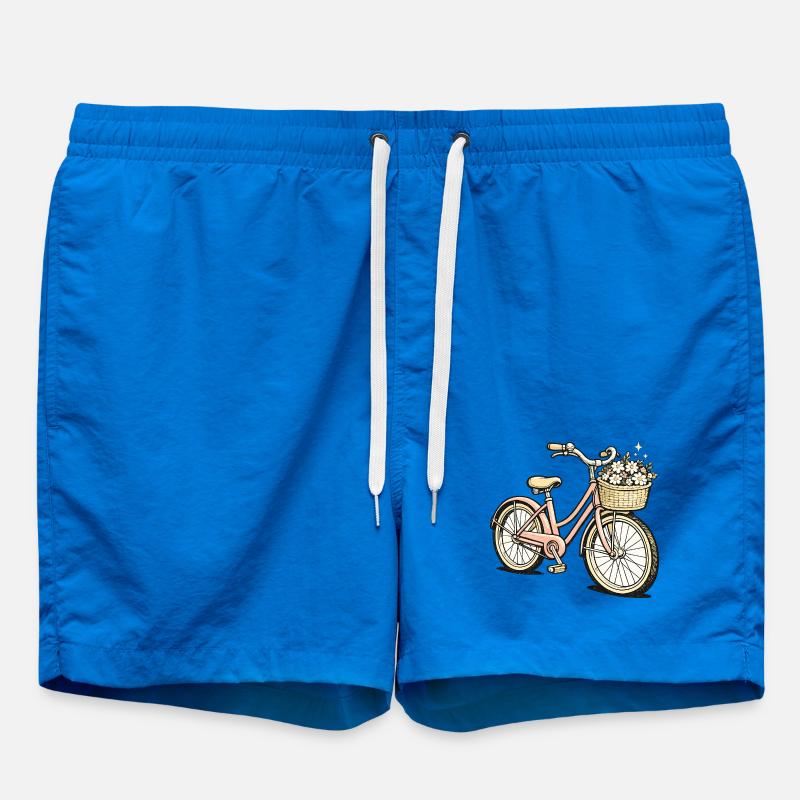Panier de fleurs Style Vélo Pastel - Short de bain - cobalt blue