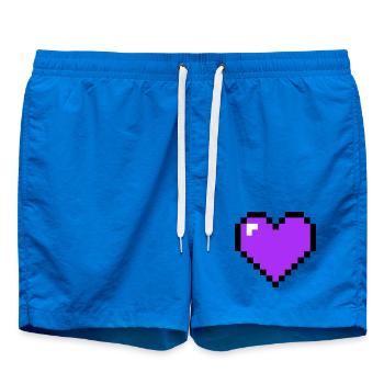 Pixel Heart 8-Bit Health - Swim Trunks - cobalt blue - Front