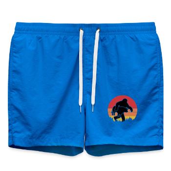 Sasquatch Stier Retro-Look - Badeshorts - Cobalt blue - Vorne - AI Model Male 185 light (185cm)