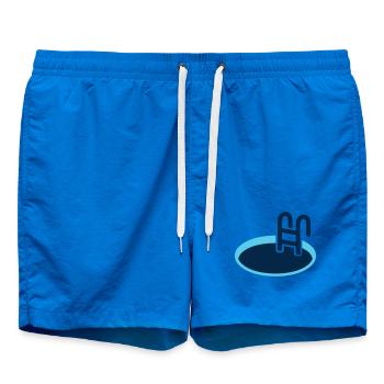 Eisbad Pool Schwimm Logo - Badeshorts - Cobalt blue - Vorne - AI Model Male 185 light (185cm)