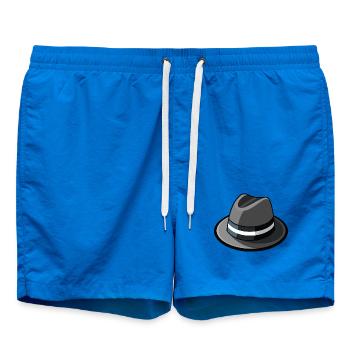 Gangster-Hut-Fedora - Badeshorts - Cobalt blue - Vorne - AI Model Male 185 light (185cm)
