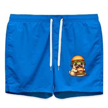 chien carlin hamburger chapeau fantaisiste rapide - Short de bain - cobalt blue - Devant