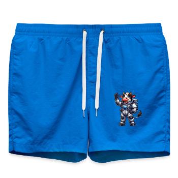 Astronaut Cow Space Universe Cosmonaut - Swim Trunks - cobalt blue - Front