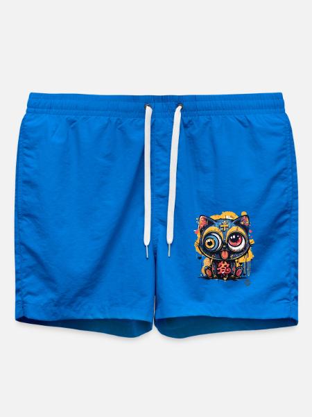 Super Gekke Coole Graffiti Kat - Zwemshorts - cobalt blue