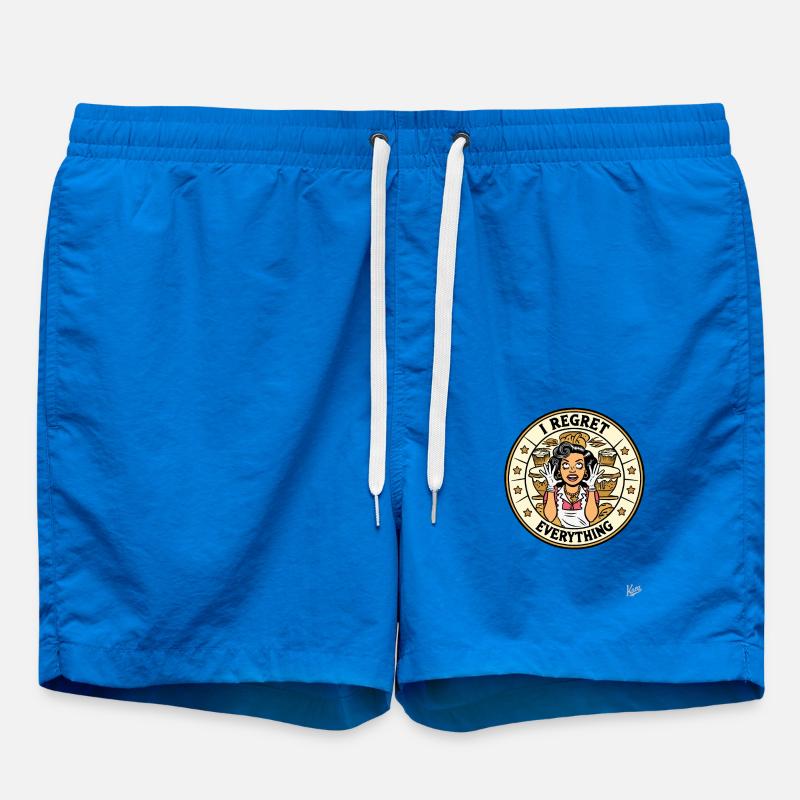 Ménagère agacée - je regrette tout - Short de bain - cobalt blue