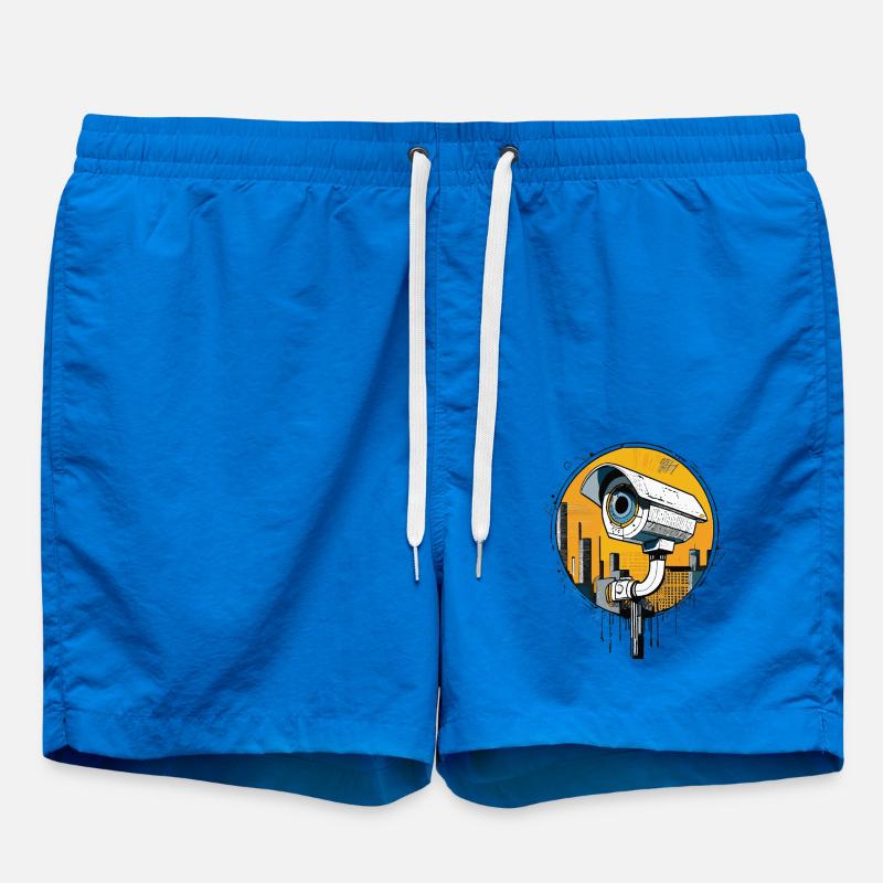 Caméra de sécurité CCTV - Short de bain - cobalt blue