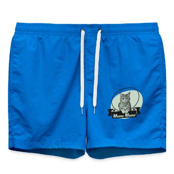 Cat, Meow - Swim Trunks - cobalt blue - Front