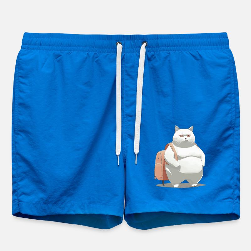 Chat avec cartable - Short de bain - cobalt blue