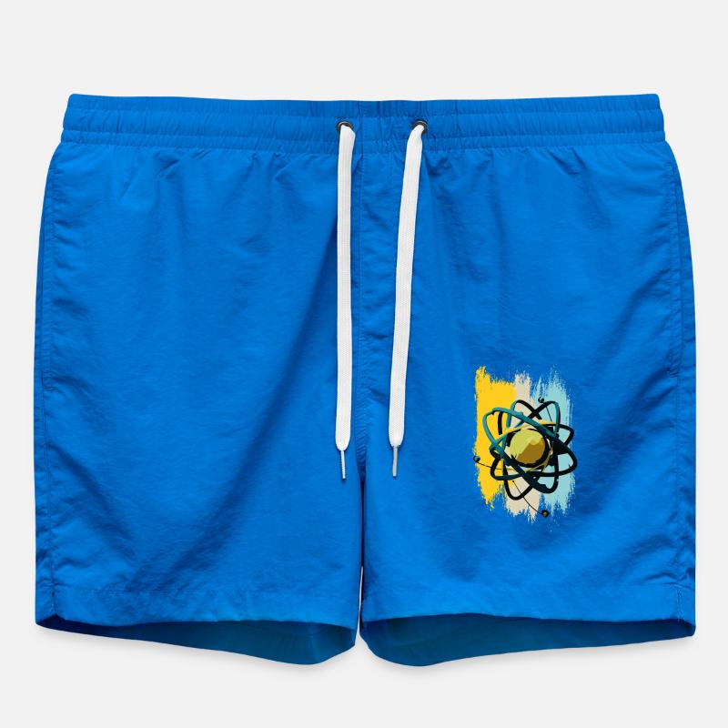 Atomic Nucleus, Physics, Science - Swim Trunks - cobalt blue