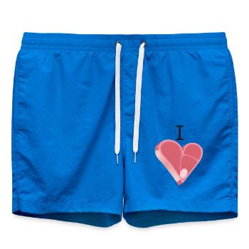 Servi! J’adore la viande ! J’adore Maet ! Icône - Short de bain - cobalt blue - Devant