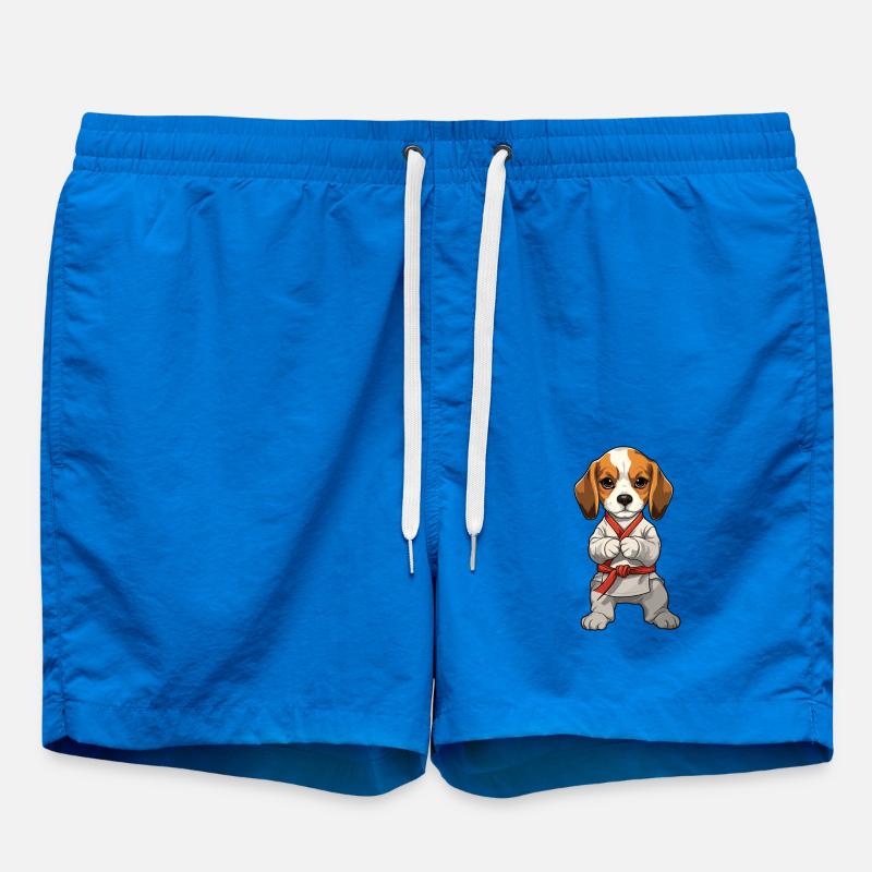 Karaté Beagle chiot illustration pour - Short de bain - cobalt blue