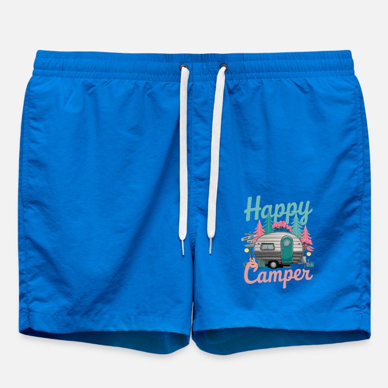 Camping-car joyeux Caravane Aventure Nature - Short de bain - cobalt blue