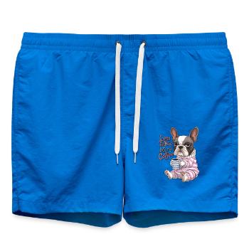 Weniger Reden Mehr Kaffee Französische Bulldogge - Badeshorts - Cobalt blue - Vorne