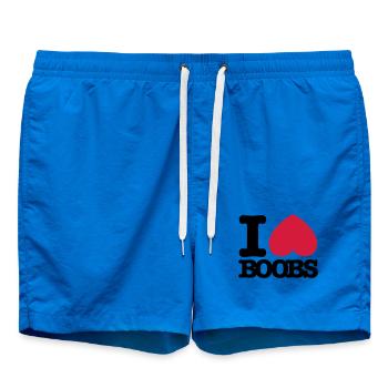 I_love_boobs - Short de bain - cobalt blue - Devant - AI Model Male 185 light (185cm)