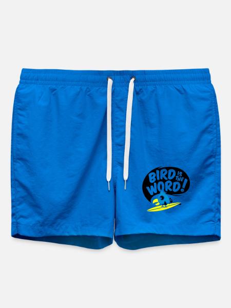 surfing bird - bird is the word - surfin bird - Swim Trunks - cobalt blue