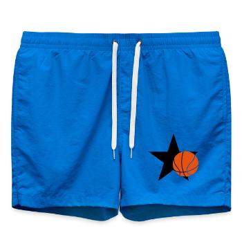 Basketball - Basket Ball - Game - Sport - Player - Swim Trunks - cobalt blue - Front