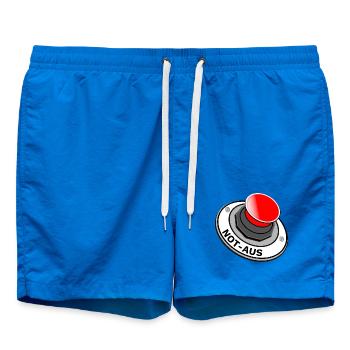 Not Aus Button Schalter für Genervte schnelle Ruhe - Badeshorts - Cobalt blue - Vorne