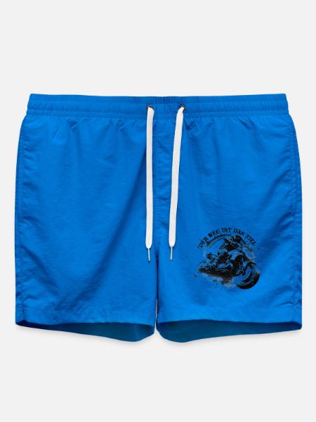 Der Weg ist das Ziel Motorrad Motorradfahrer Biker - Badeshorts - Cobalt blue