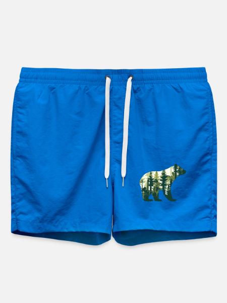 Bär Wald Wildtier Tier Natur Bären - Badeshorts - Cobalt blue