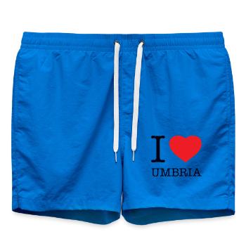 I LOVE UMBRIA Umbrien Italy Italien - Badeshorts - Cobalt blue - Vorne - AI Model Male 185 light (185cm)