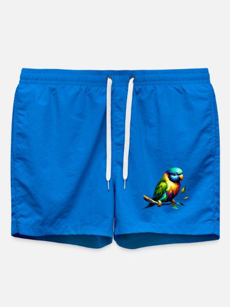 Regenbogensittich (01) - Badeshorts - Cobalt blue