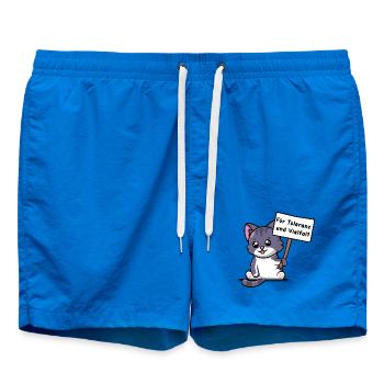 Kittehs für Toleranz und Vielfalt - Badeshorts - Cobalt blue - Vorne