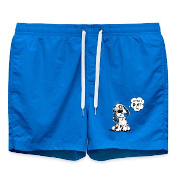 Nö Hund Spruch Having A Ruff Day - Badeshorts - Cobalt blue - Vorne