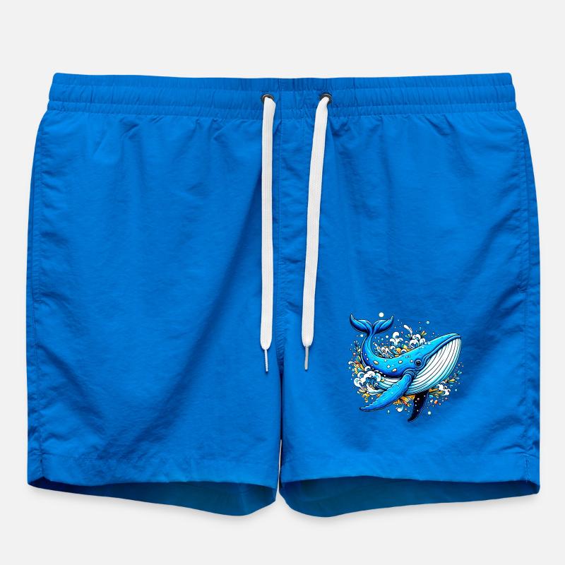 Whale - Swim Trunks - cobalt blue