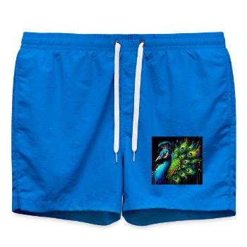 peacock - Swim Trunks - cobalt blue - Front
