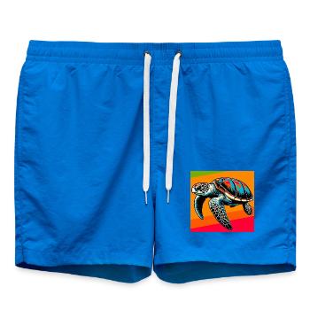 turtle - Swim Trunks - cobalt blue - Front