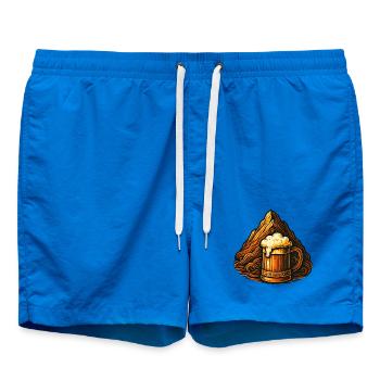 Mountain Beer Landscape: Hopfenfeuer - Swim Trunks - cobalt blue - Front