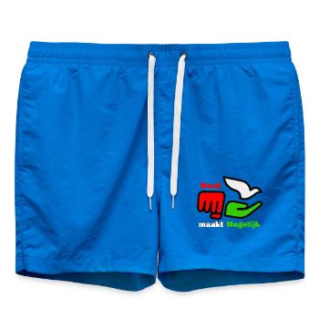 Mut macht es möglich Logo - Badeshorts - Cobalt blue - Vorne - AI Model Male 185 light (185cm)