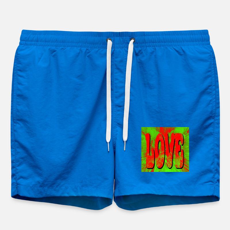 L’amour dans le style rétro tie-dye - Short de bain - cobalt blue