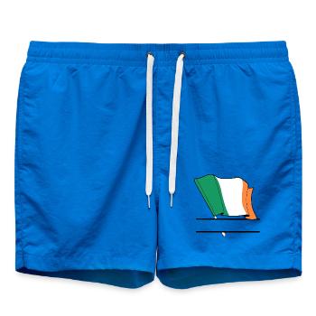Ireland Flag Name Space - Swim Trunks - cobalt blue - Front