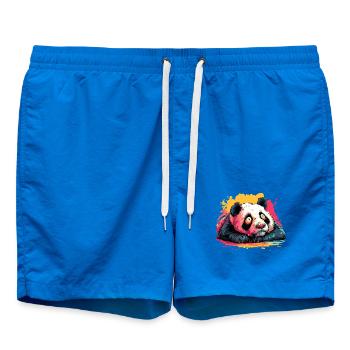 Panda Dream View Peinture Éclaboussure - Short de bain - cobalt blue - Devant - AI Model Male 185 light (185cm)