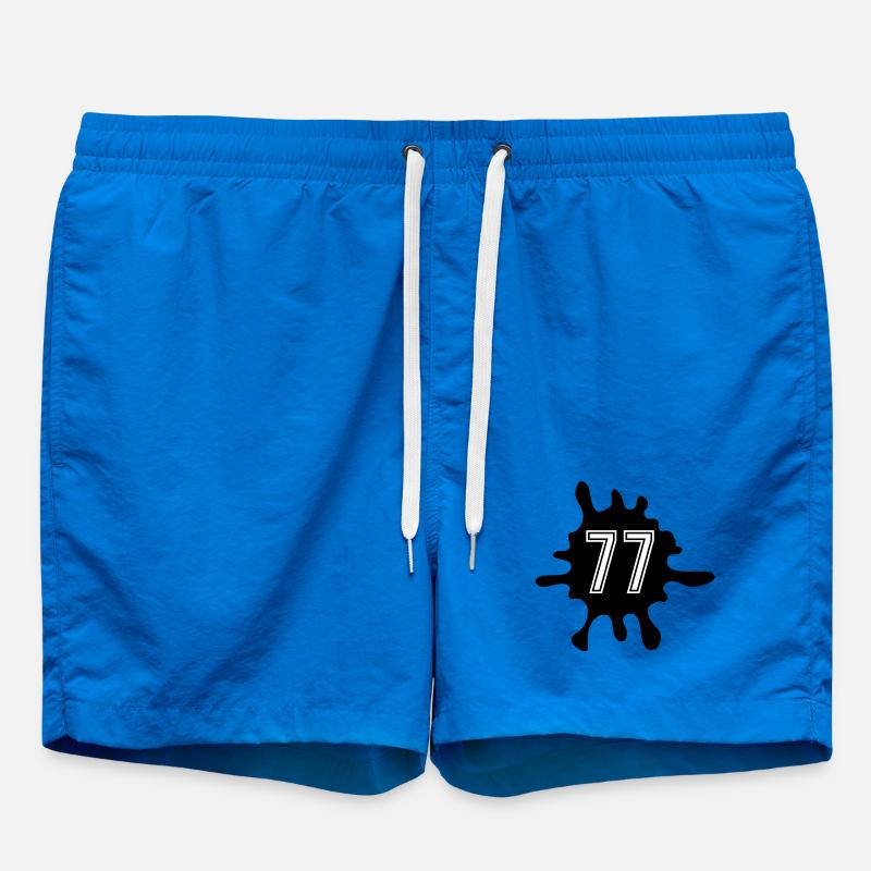 Blobs 77 Number - Swim Trunks - cobalt blue