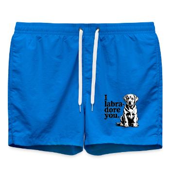 Labrador « I Labra-dore You » adore les chiens - Short de bain - cobalt blue - Devant