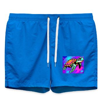 turtle - Swim Trunks - cobalt blue - Front - AI Model Male 185 light (185cm)