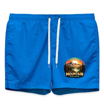 Berglandschaft Sonnenuntergang - Badeshorts - Cobalt blue - Vorne