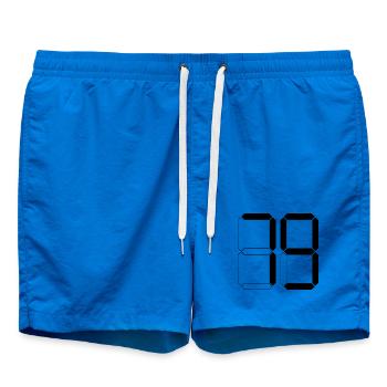 NUMÉRO 79 Soixante-dix-neuf Cadeau Digital - Short de bain - cobalt blue - Devant