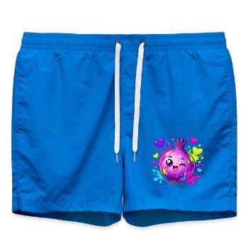 Oignon coloré avec des éclaboussures de cœur - Short de bain - cobalt blue - Devant